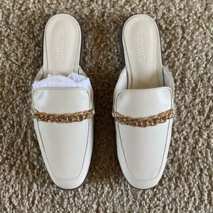 NWOB Schutz White Slip On Mules Size 7.5